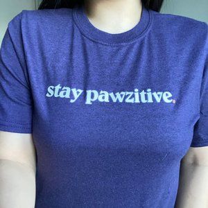 Stay Pawzitive Blackberry Tee